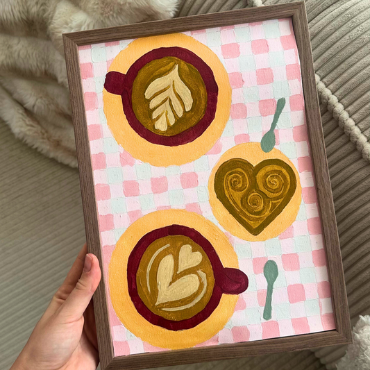 Coffee date - peinture par numéros | Kit créatif 20x30 cm