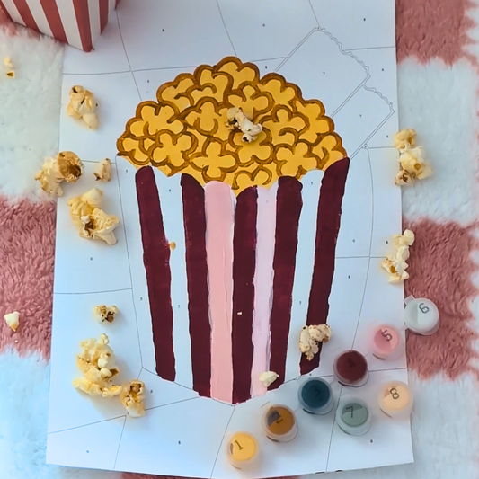 Movie date - Peinture par numéros | Kit créatif 20x30 cm