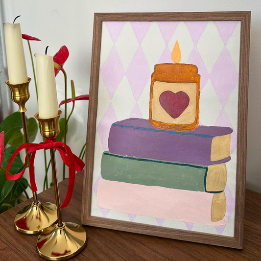 Book Date - Peinture par numéros | Kit créatif 20x30 cm