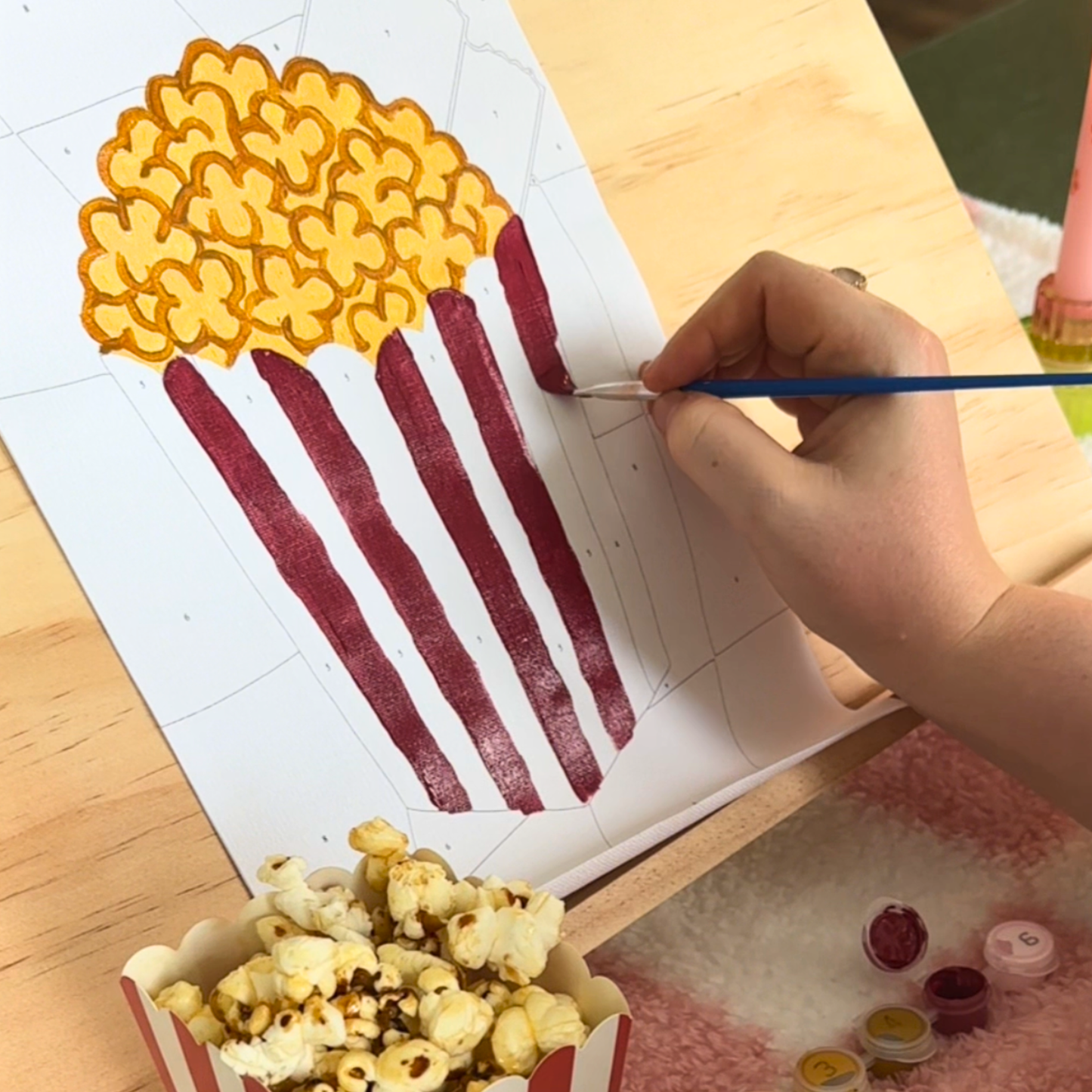Movie date - Peinture par numéros | Kit créatif 20x30 cm