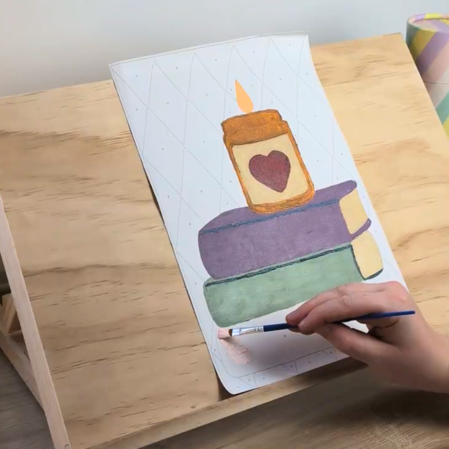 Book Date - Peinture par numéros | Kit créatif 20x30 cm